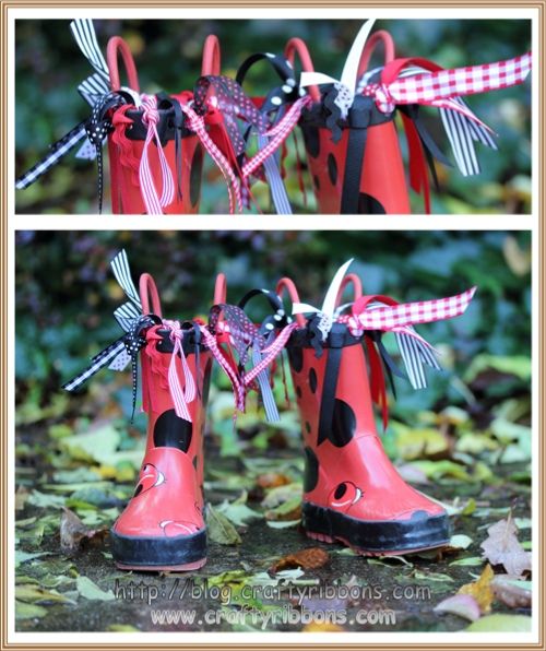 ribbon wellies